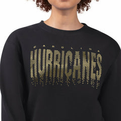 NHL Carolina Hurricanes G-III 4Her by Carl Banks Women's Metallic Drop Printed Fleece Sweatshirt - Black