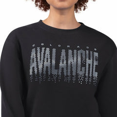 NHL Colorado Avalanche G-III 4Her by Carl Banks Women's Metallic Drop Printed Fleece Sweatshirt - Black