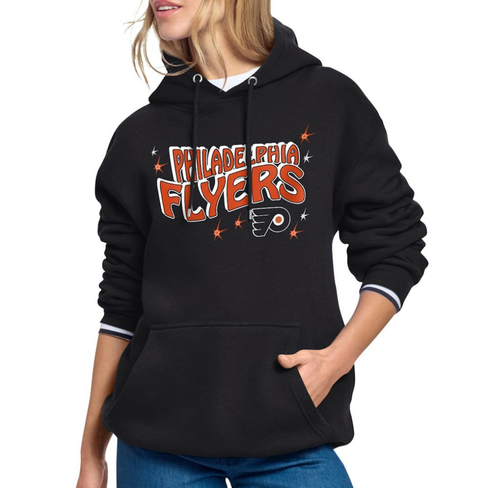 NHL Philadelphia Flyers Starter Women's Fireworks Fleece Hoodie - Black
