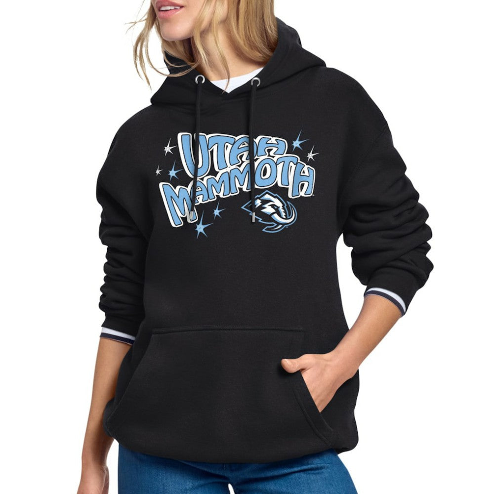 NHL Utah Mammoth Starter Women's Fireworks Fleece Hoodie - Black