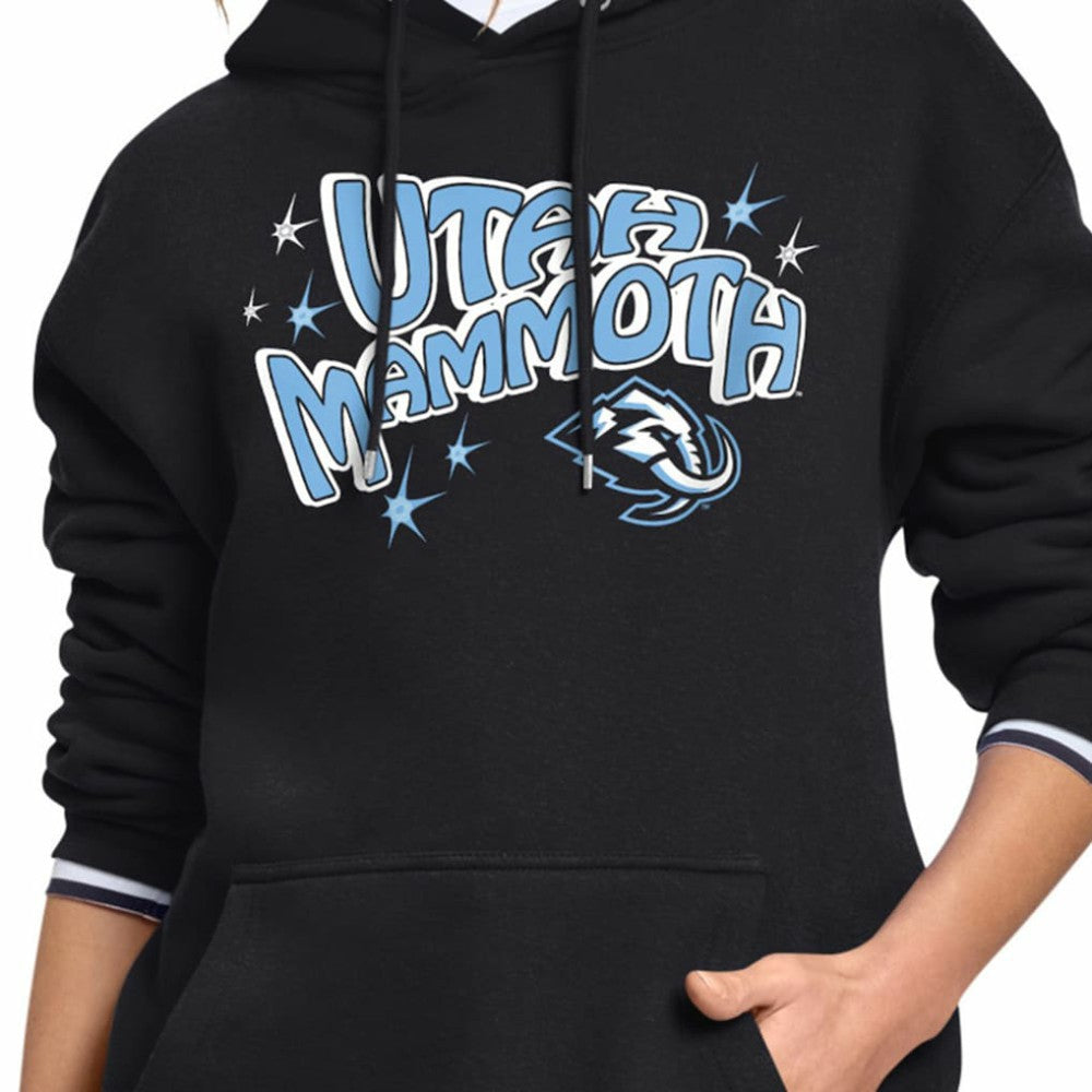 NHL Utah Mammoth Starter Women's Fireworks Fleece Hoodie - Black