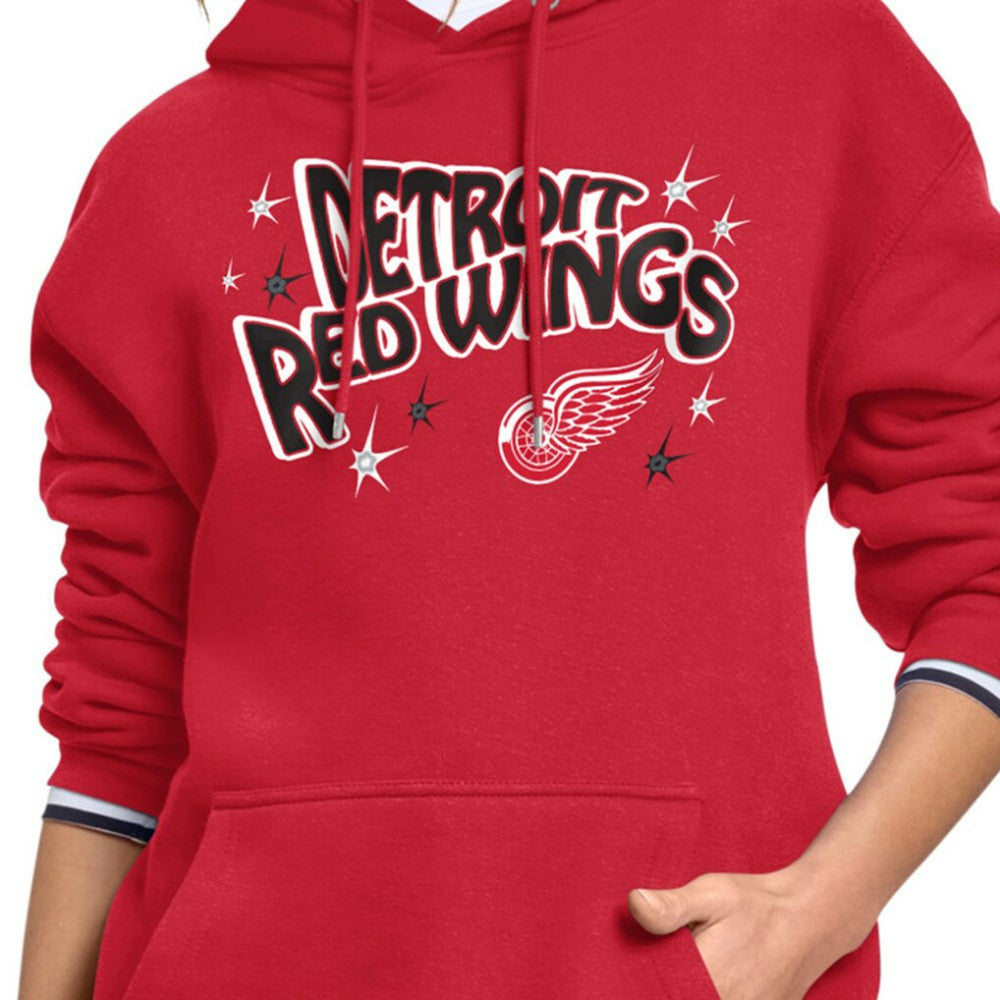 NHL Detroit Red Wings Starter Women's Fireworks Fleece Hoodie - Red