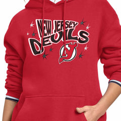 NHL New Jersey Devils Starter Women's Fireworks Fleece Hoodie - Red