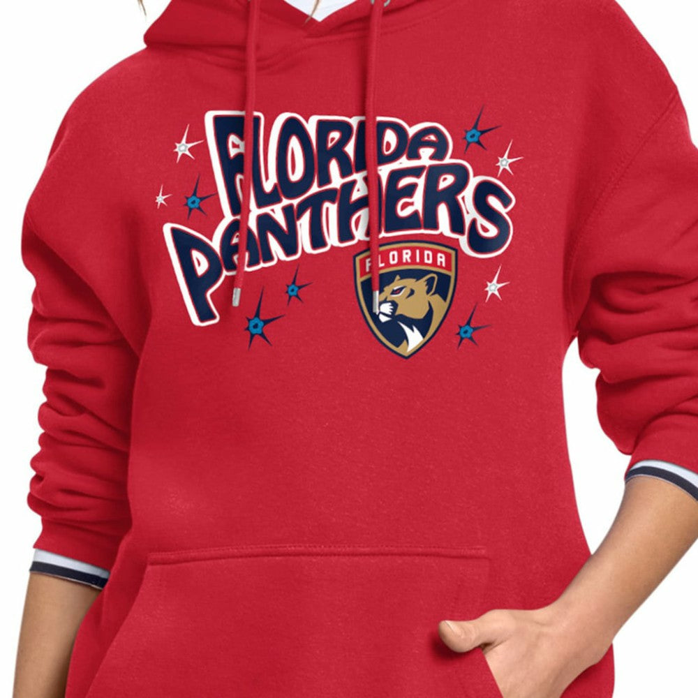 NHL Florida Panthers Starter Women's Fireworks Fleece Hoodie - Red