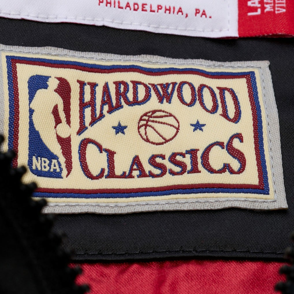 Cleveland Cavaliers Hardwood Classics Nights Walk the Tunnel Satin Bomber Full-Snap Hooded Jacket Black