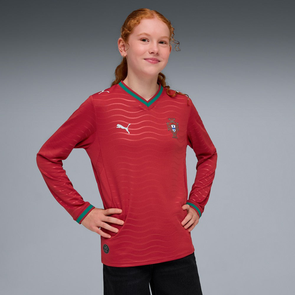 Portugal National Team Youth 2026 Home Replica Long Sleeve Jersey Red