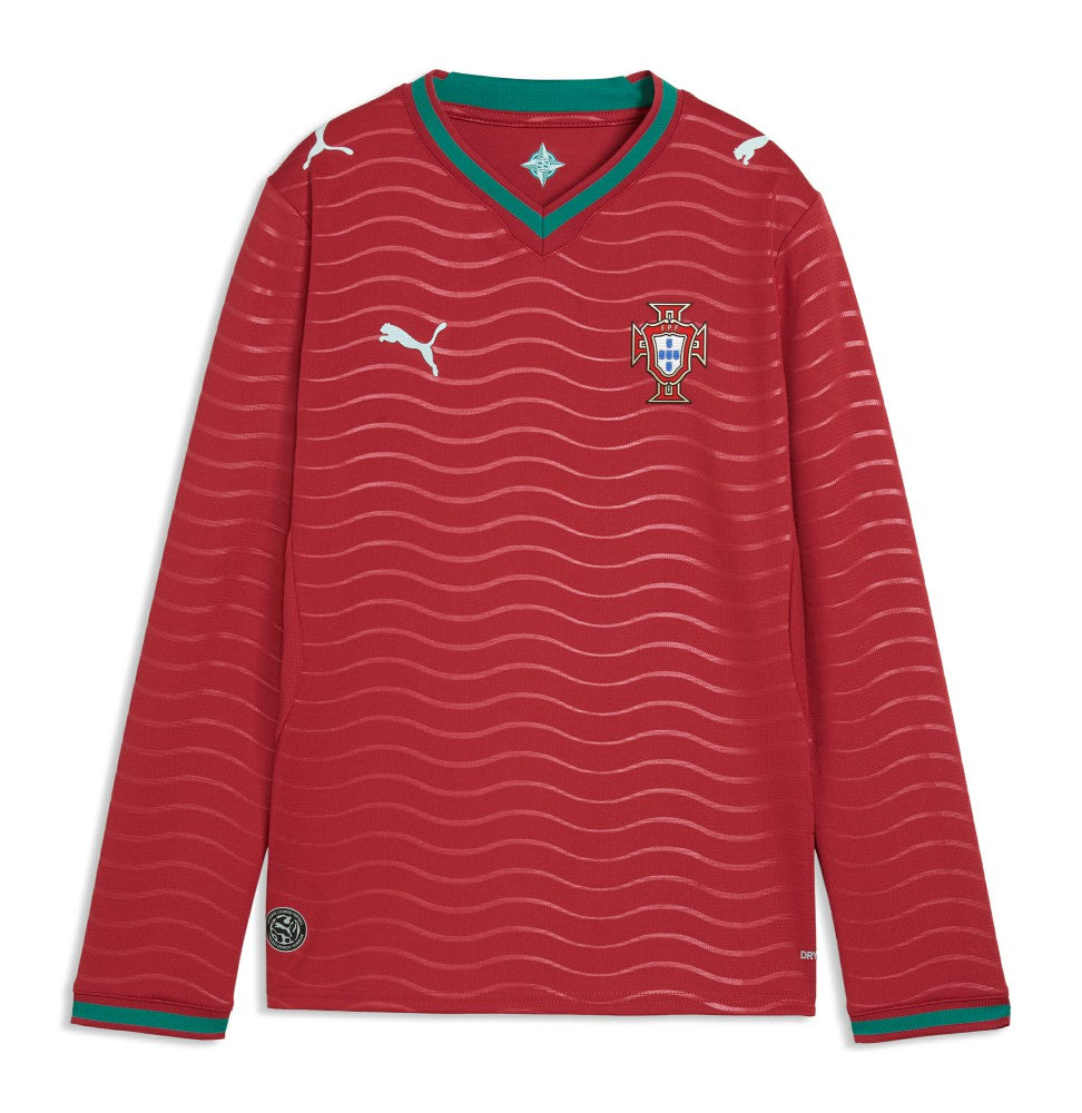 Portugal National Team Youth 2026 Home Replica Long Sleeve Jersey Red