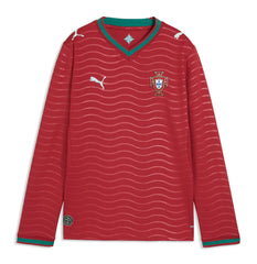 Portugal National Team Youth 2026 Home Replica Long Sleeve Jersey Red