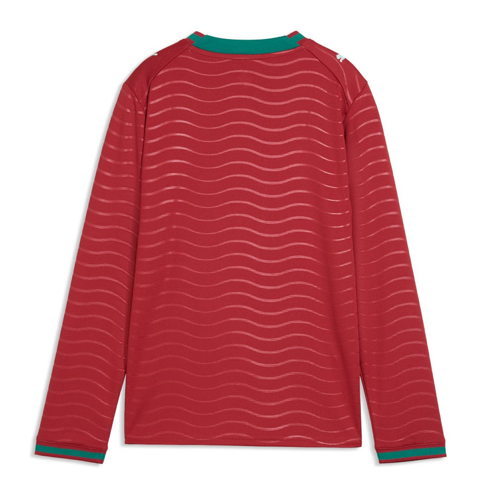 Portugal National Team Youth 2026 Home Replica Long Sleeve Jersey Red