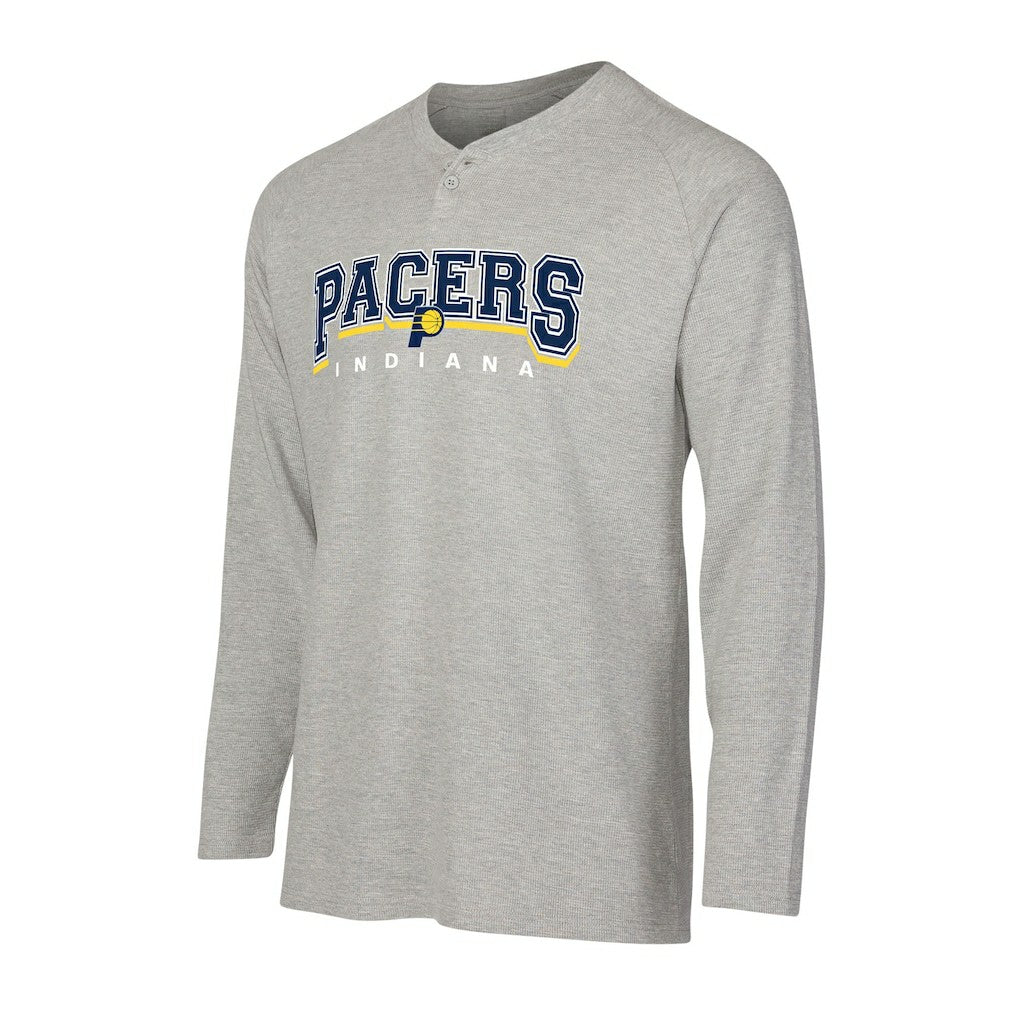 Indiana Pacers Concepts Sport Hawthorn Thermal Knit Long Sleeve Henley T-Shirt Gray