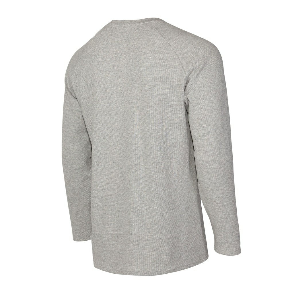 New York Knicks Concepts Sport Hawthorn Thermal Knit Long Sleeve Henley T-Shirt Gray