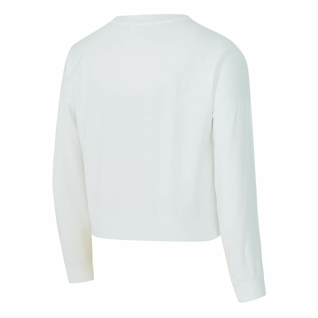 Golden State Warriors Concepts Sport Women's Laney Chenille Cropped Long Sleeve T-Shirt White