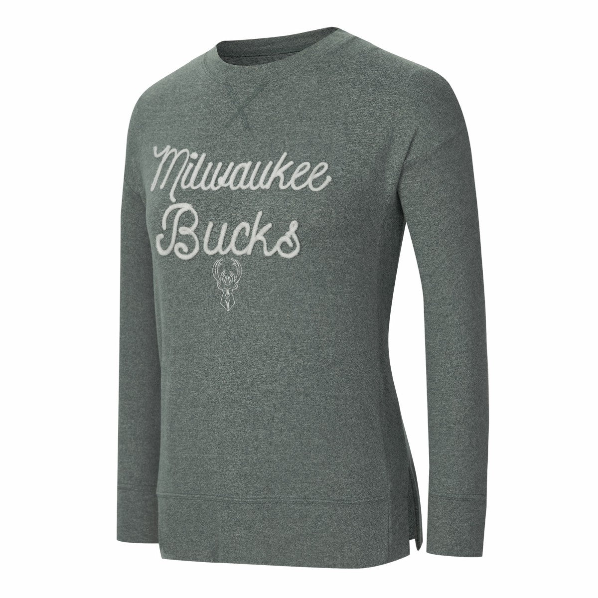 Milwaukee Bucks Concepts Sport Women's Rigor Long Sleeve Jersey T-Shirt Hunter Green