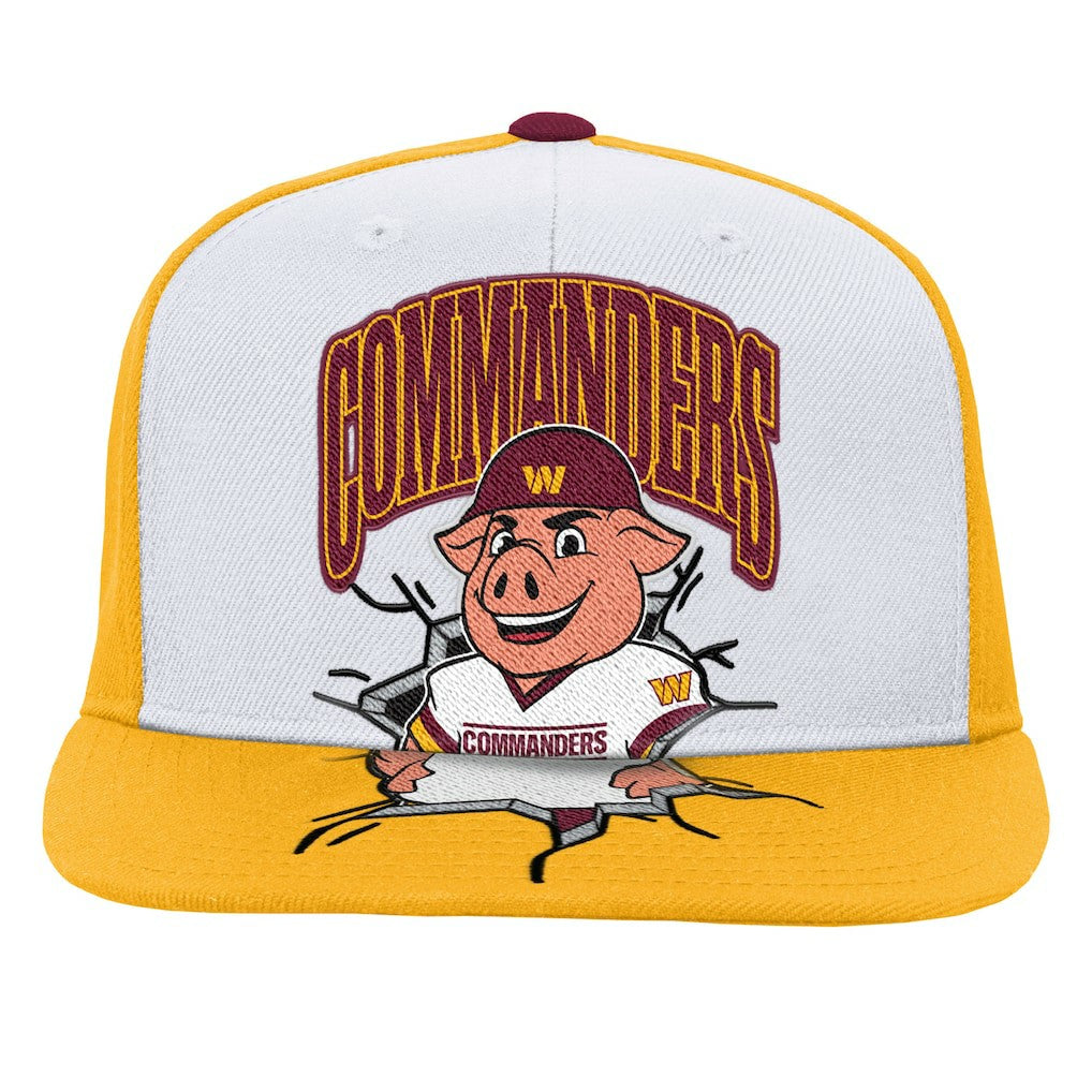 Washington Commanders Youth Team Mascot Snapback Hat White