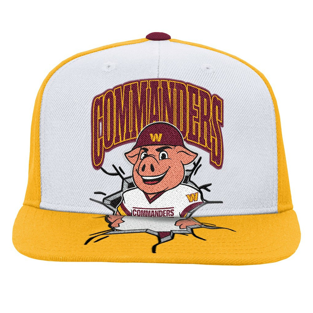 Washington Commanders Youth Team Mascot Snapback Hat White