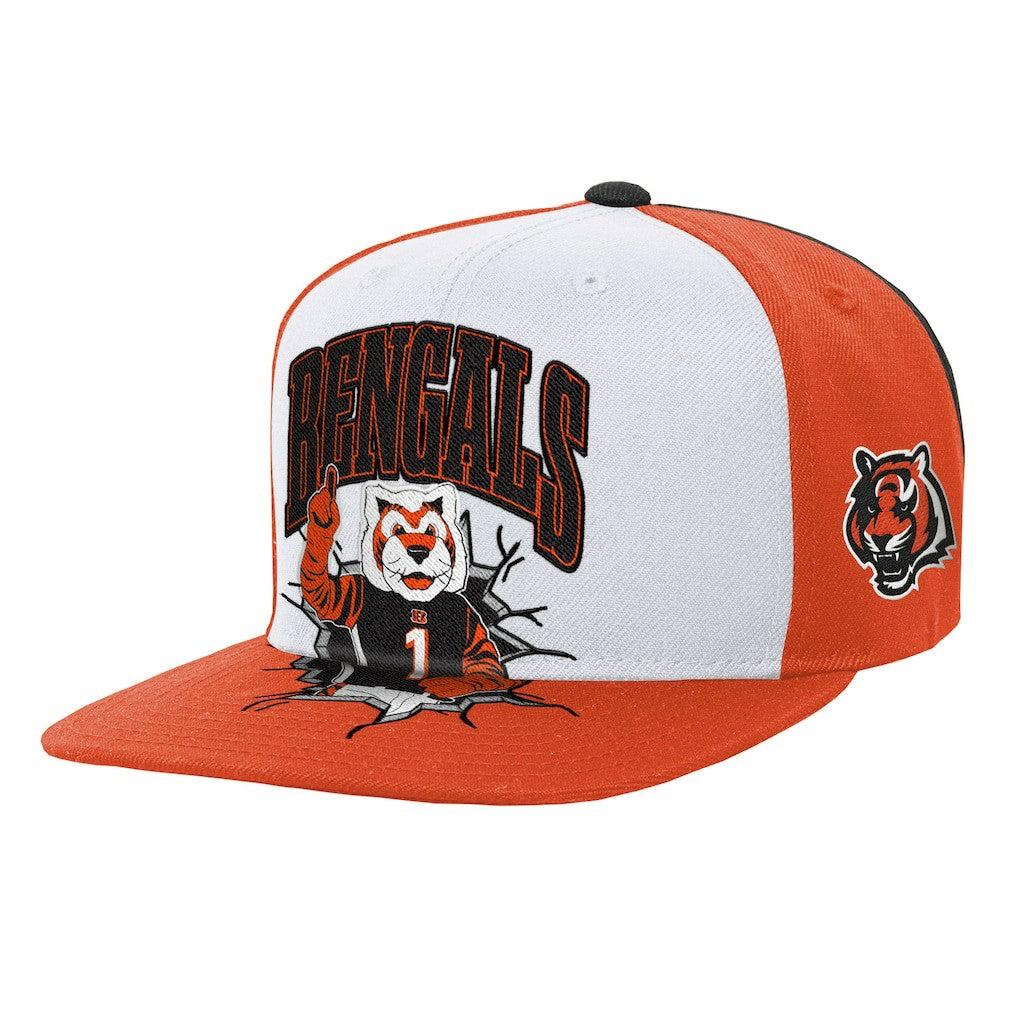 Cincinnati Bengals Youth Team Mascot Snapback Hat White