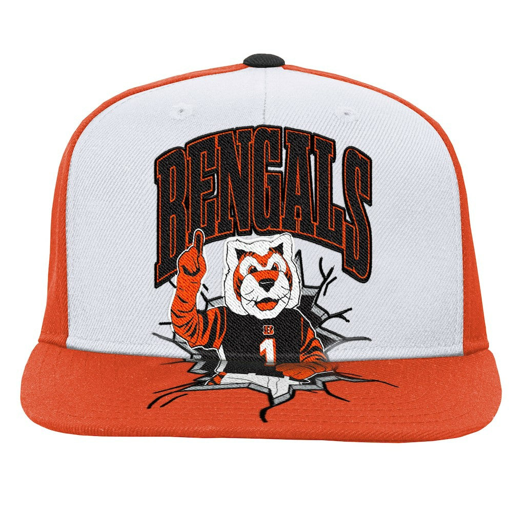 Cincinnati Bengals Youth Team Mascot Snapback Hat White