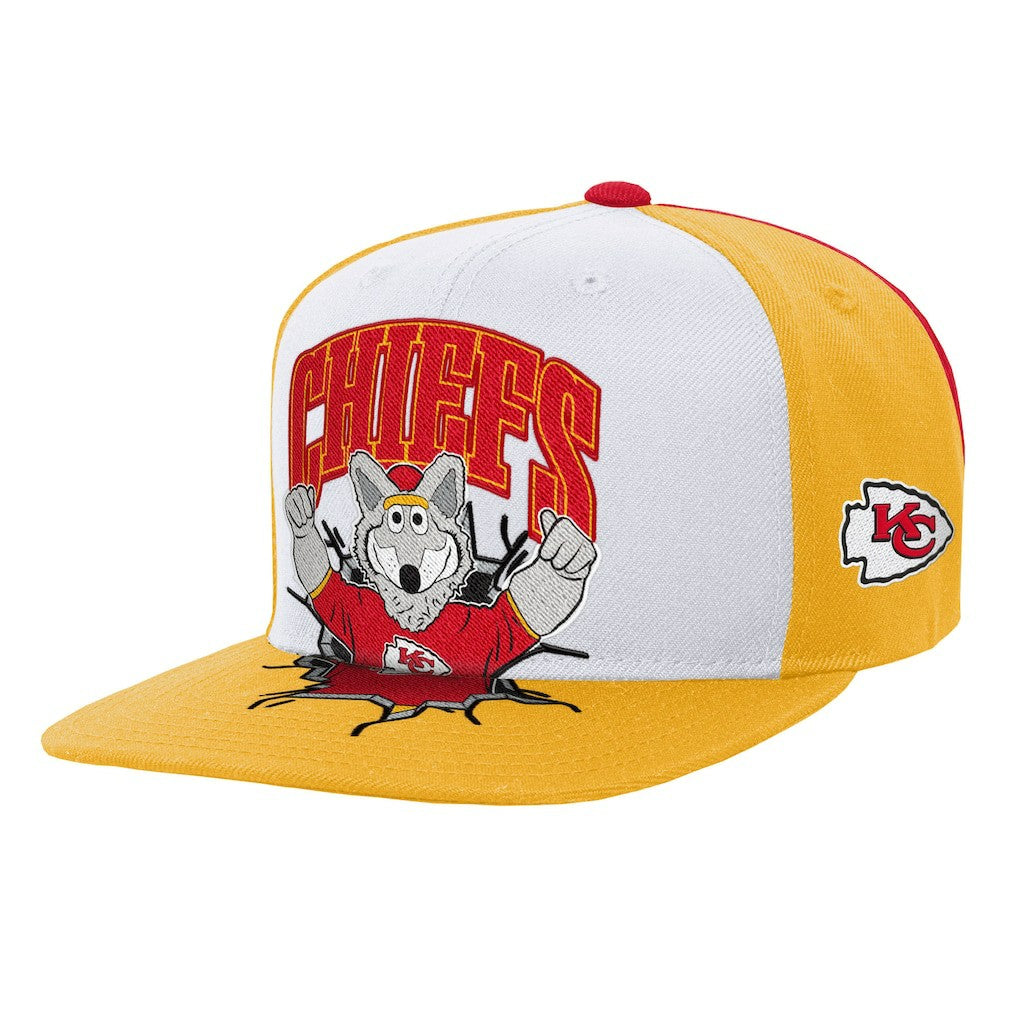 Kansas City Chiefs Youth Team Mascot Snapback Hat White