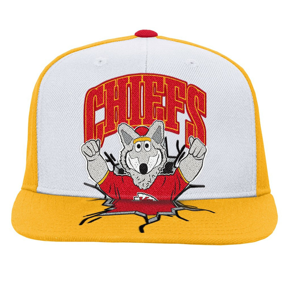 Kansas City Chiefs Youth Team Mascot Snapback Hat White