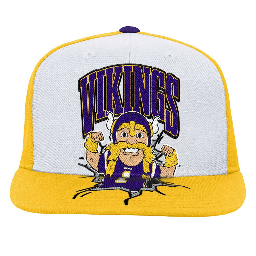 Minnesota Vikings Youth Team Mascot Snapback Hat White