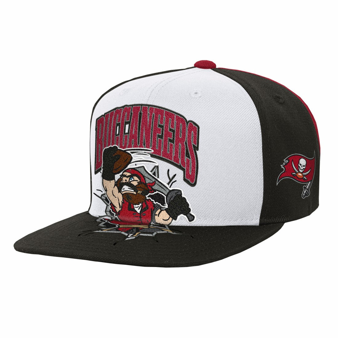 Tampa Bay Buccaneers Youth Team Mascot Snapback Hat White