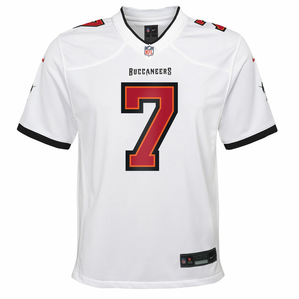Bucky Irving Tampa Bay Buccaneers Youth White Game Jersey White