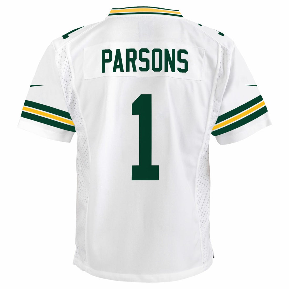 Micah Parsons Green Bay Packers Youth White Game Jersey White