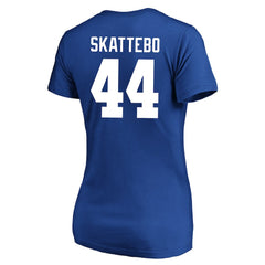 Cam Skattebo New York Giants Women's Plus Size Name & Number Scoop Neck T-Shirt Royal