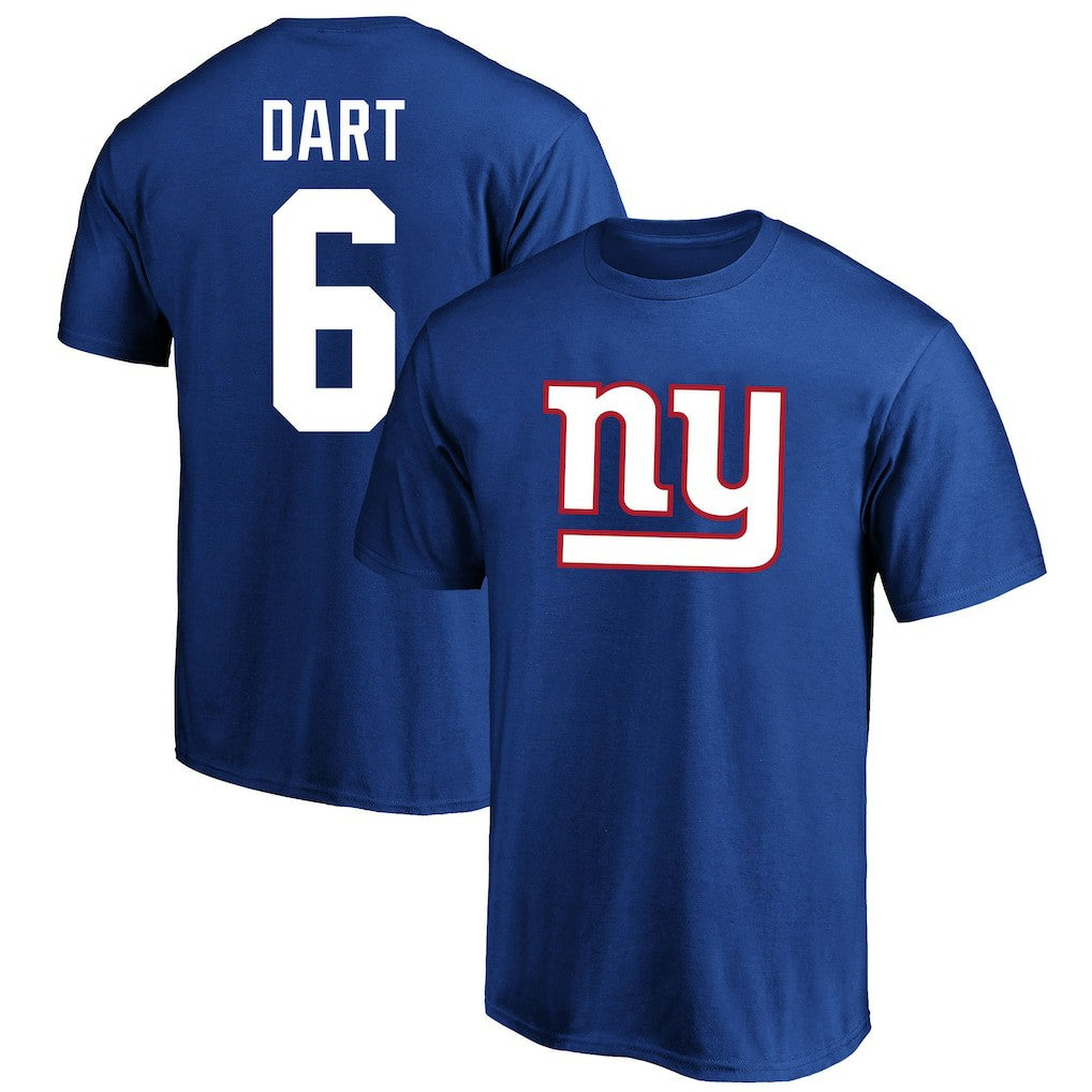 Jaxson Dart New York Giants Big & Tall Player Name & Number T-Shirt Royal