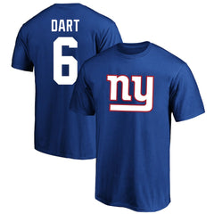 Jaxson Dart New York Giants Big & Tall Player Name & Number T-Shirt Royal