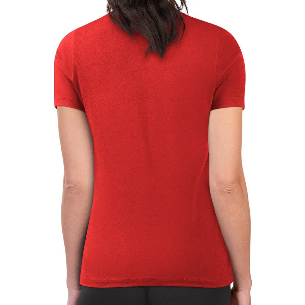 NHL Florida Panthers G-III 4Her by Carl Banks Women's Super-Slim Lightweight Pinstripe Circle Graphic T-Shirt - Red