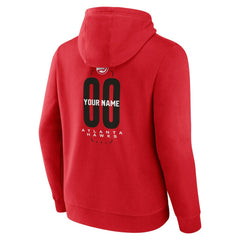 Atlanta Hawks Center Court Name & Number Custom Hoodie Red