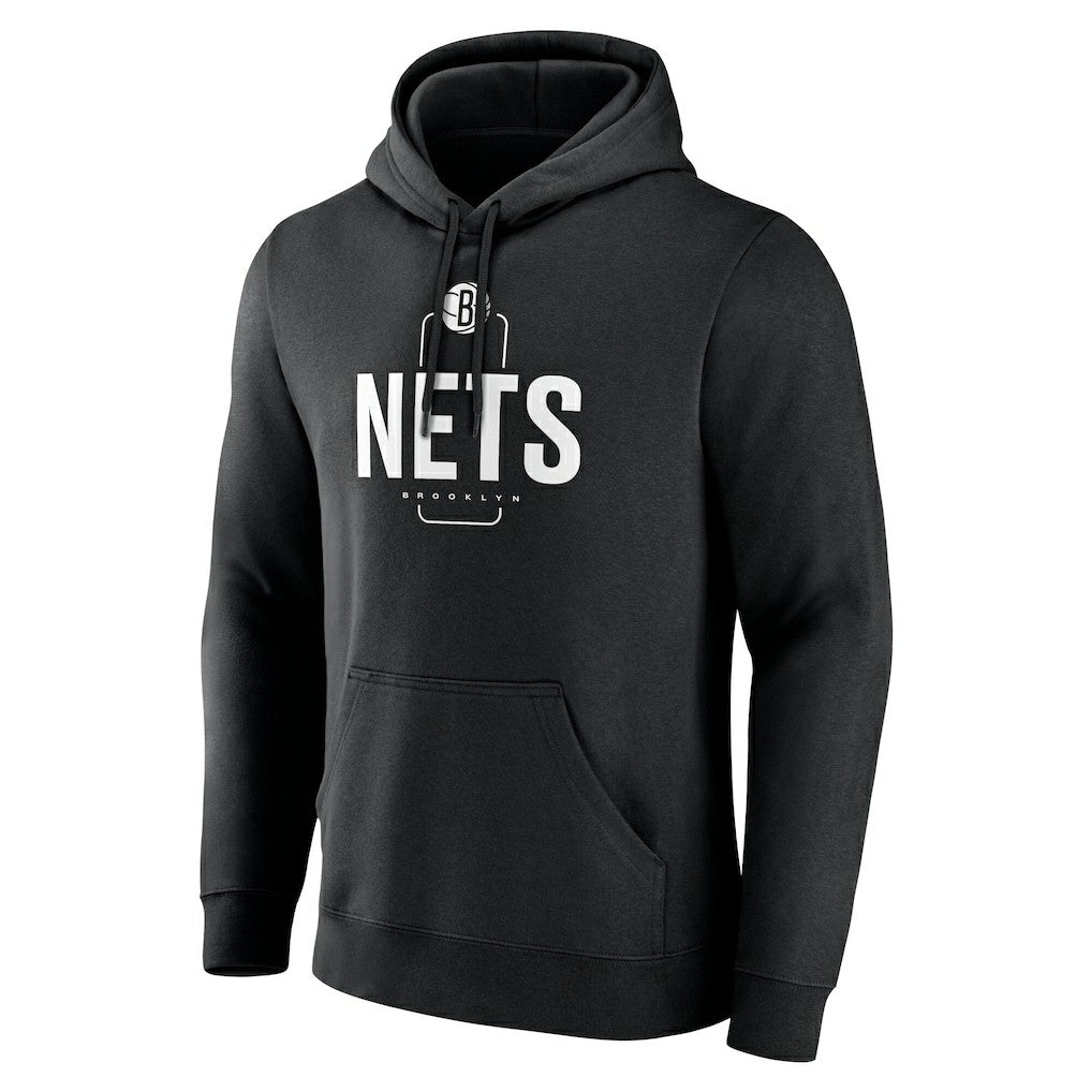 Brooklyn Nets Center Court Name & Number Custom Hoodie Black
