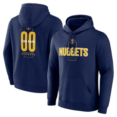 Denver Nuggets Center Court Name & Number Custom Hoodie Navy