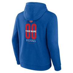 Detroit Pistons Center Court Name & Number Custom Hoodie Blue