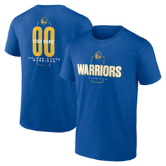 Golden State Warriors Center Court Name & Number Custom T-Shirt Royal