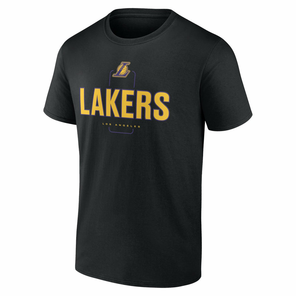 Los Angeles Lakers Center Court Name & Number Custom T-Shirt Black