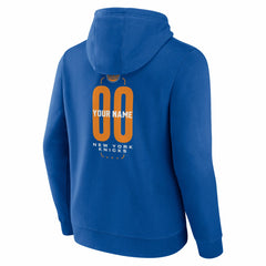 New York Knicks Center Court Name & Number Custom Hoodie Blue