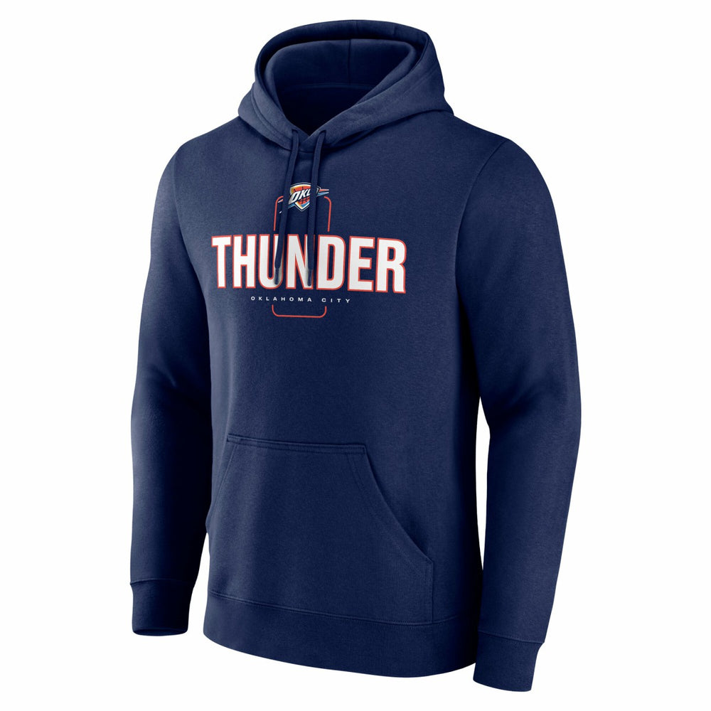 Oklahoma City Thunder Center Court Name & Number Custom Hoodie Navy