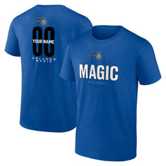 Orlando Magic Center Court Name & Number Custom T-Shirt Blue