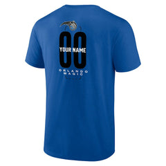 Orlando Magic Center Court Name & Number Custom T-Shirt Blue