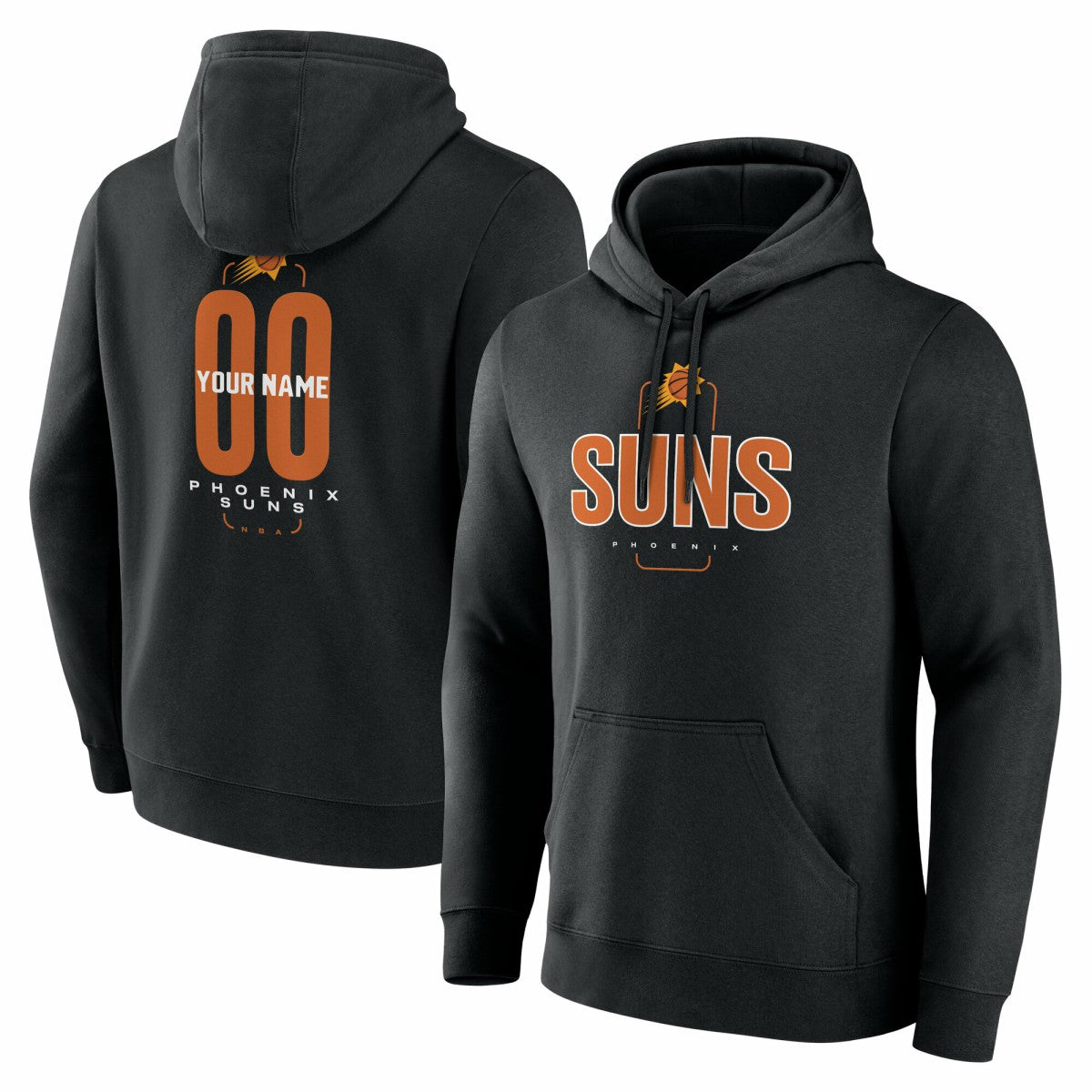 Phoenix Suns Center Court Name & Number Custom Hoodie Black