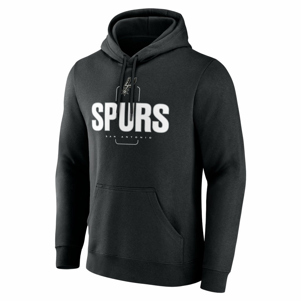San Antonio Spurs Center Court Name & Number Custom Hoodie Black
