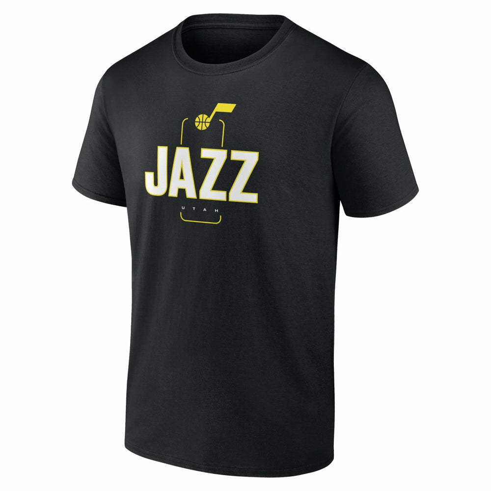 Utah Jazz Center Court Name & Number Custom T-Shirt Black