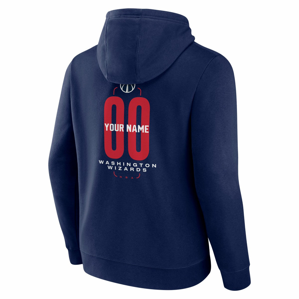 Washington Wizards Center Court Name & Number Custom Hoodie Navy