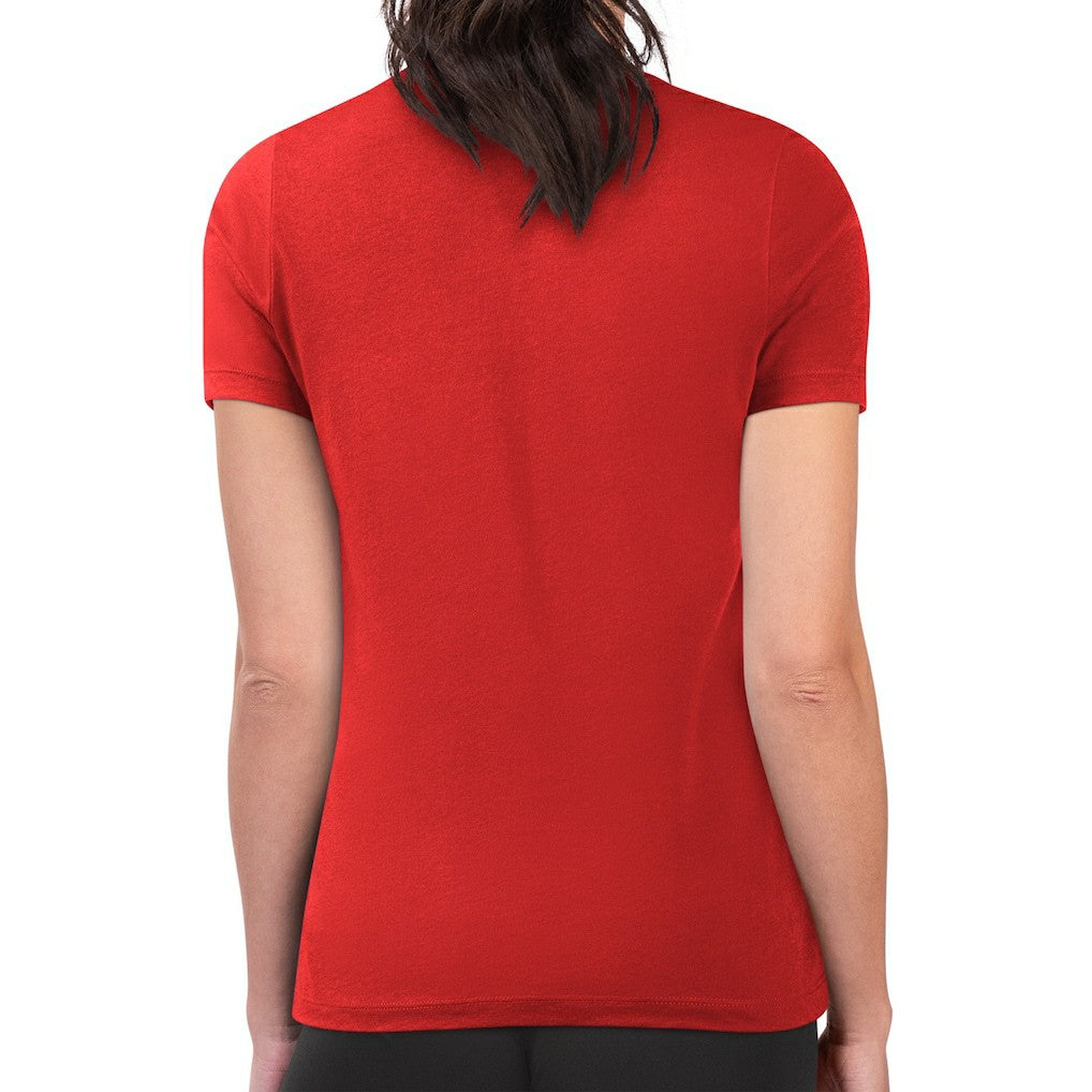 Houston Rockets G-III 4Her by Carl Banks Women's Super-Slim Lightweight Pinstripe Circle Graphic T-Shirt Red