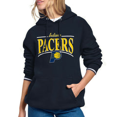 Indiana Pacers Starter Women's Arch Stripe Fleece Hoodie Navy