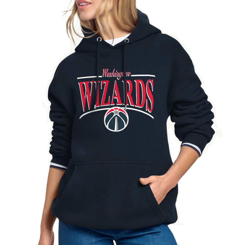 Washington Wizards Starter Women's Arch Stripe Fleece Hoodie Navy