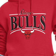 Chicago Bulls Starter Women's Arch Stripe Fleece Hoodie Red