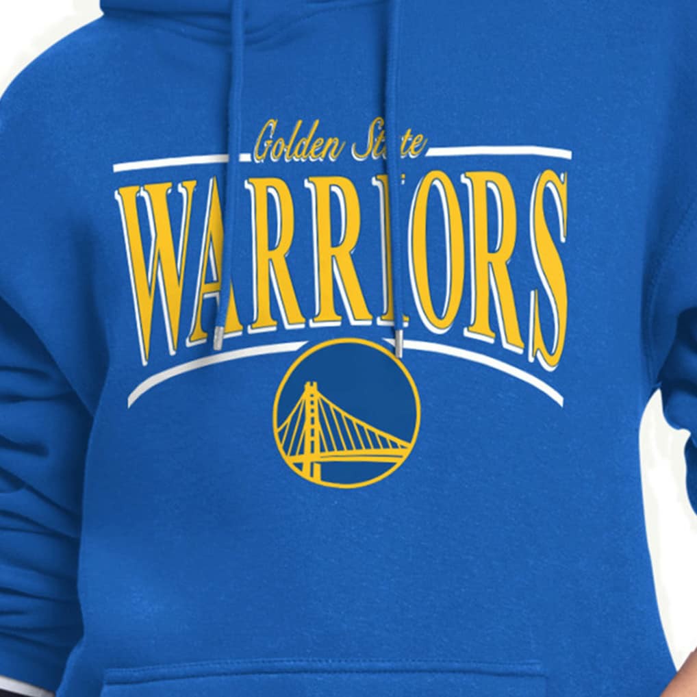 Golden State Warriors Starter Women's Arch Stripe Fleece Hoodie Royal